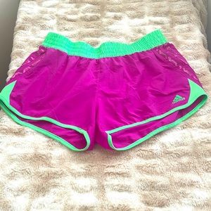 Adidas women’s shorts size Large.